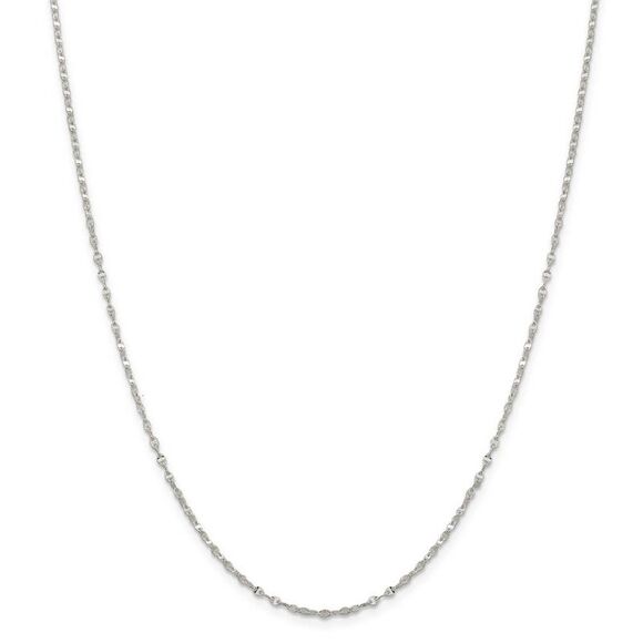 1.75mm Sterling Silver Fancy Flat Anchor Link Chain Necklace, 20 Inch - Picture 3 of 8